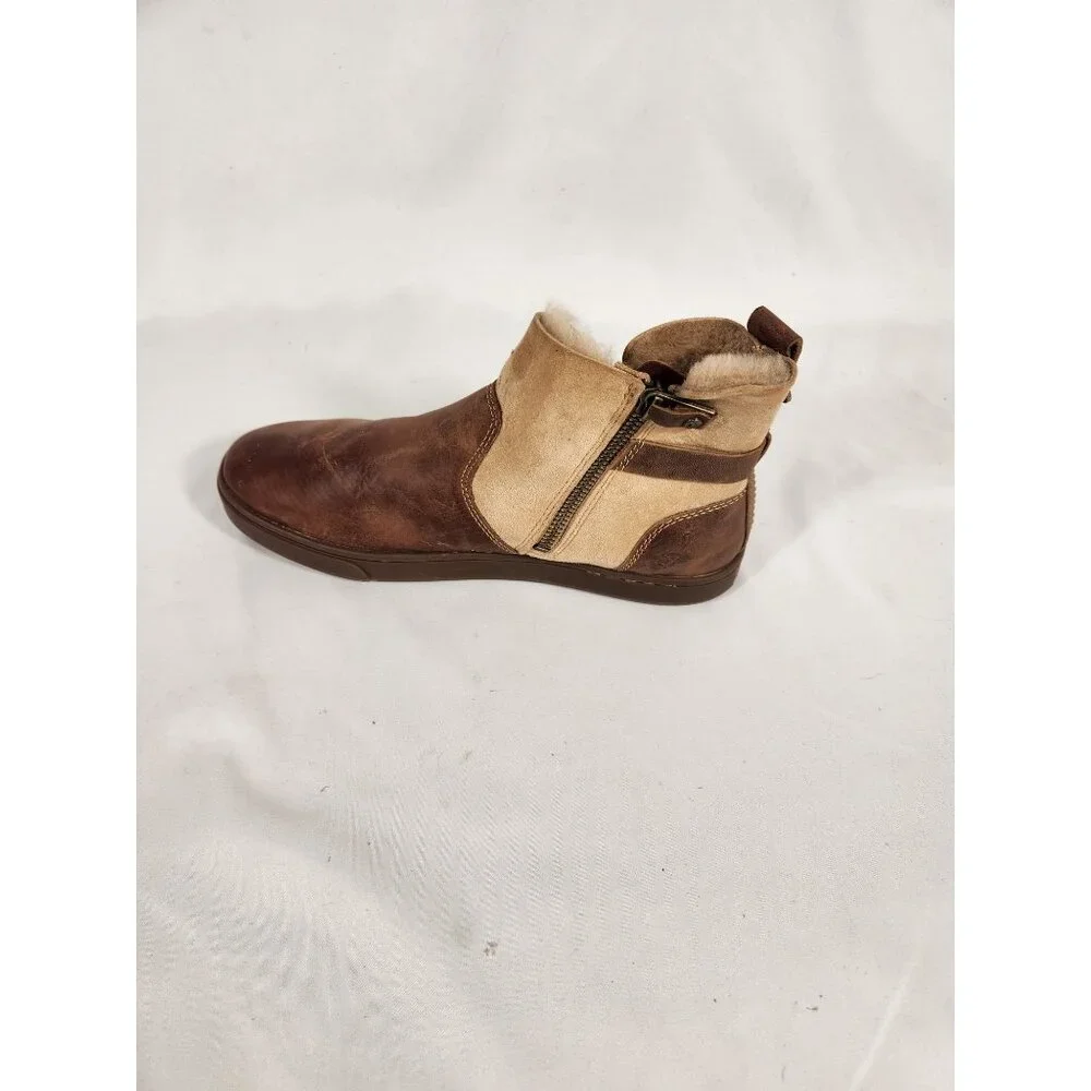 NWOB OluKai Womens Pehuea Hulu Boots Brown Wool Shearling Lined US/8 - Picture 5 of 11